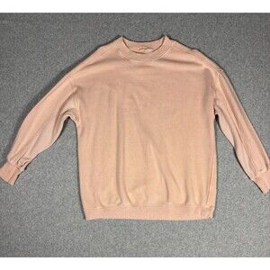 Aerie Women's Peach Pink Comfy Oversized Sweater Terry Cloth Pullover Size XS
